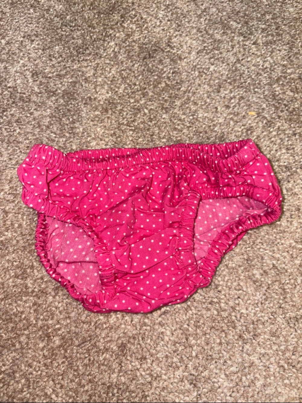 Gymboree (0-3 Months) Pink Polka Dot Dressy Diaper Cover
